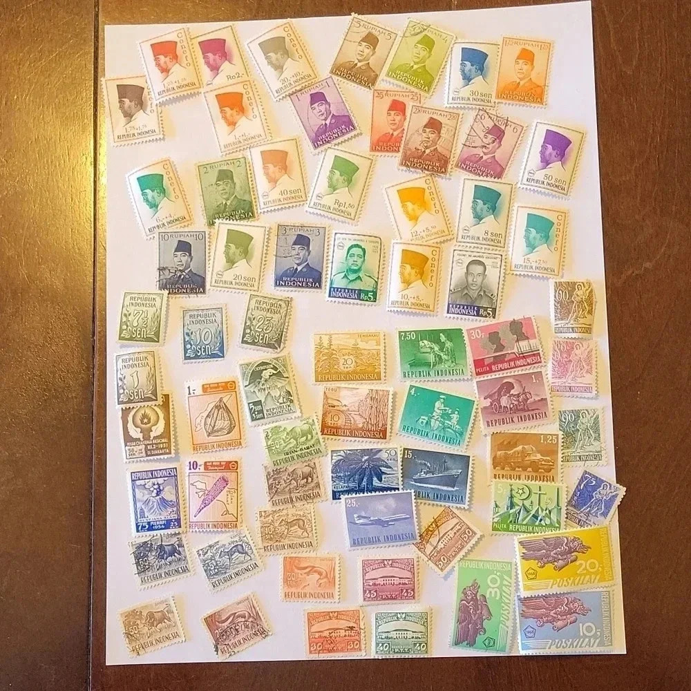 Vintage stamps from Indonesia